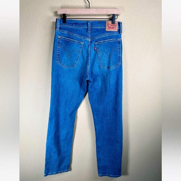 Levi’s Women’s Wedgie Straight Fit Jeans Medium Blue Wash Fallstar - Picture 8 of 14